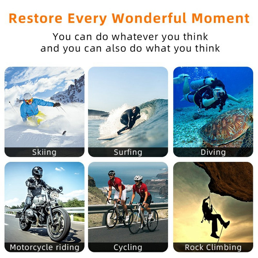 Action Camera 4K F200AA 2.0 Inch + 1.4 Inch Dual Screen