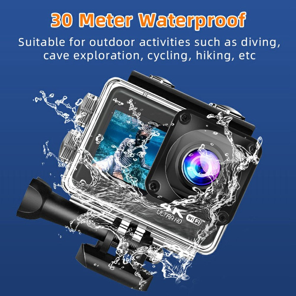 Action Camera 4K F200AA 2.0 Inch + 1.4 Inch Dual Screen