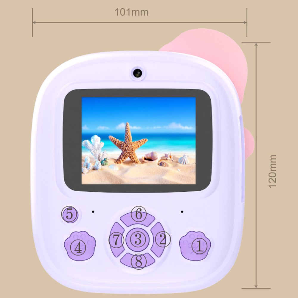 Instant Camera  P8 2.4 Inch IPS Screen
