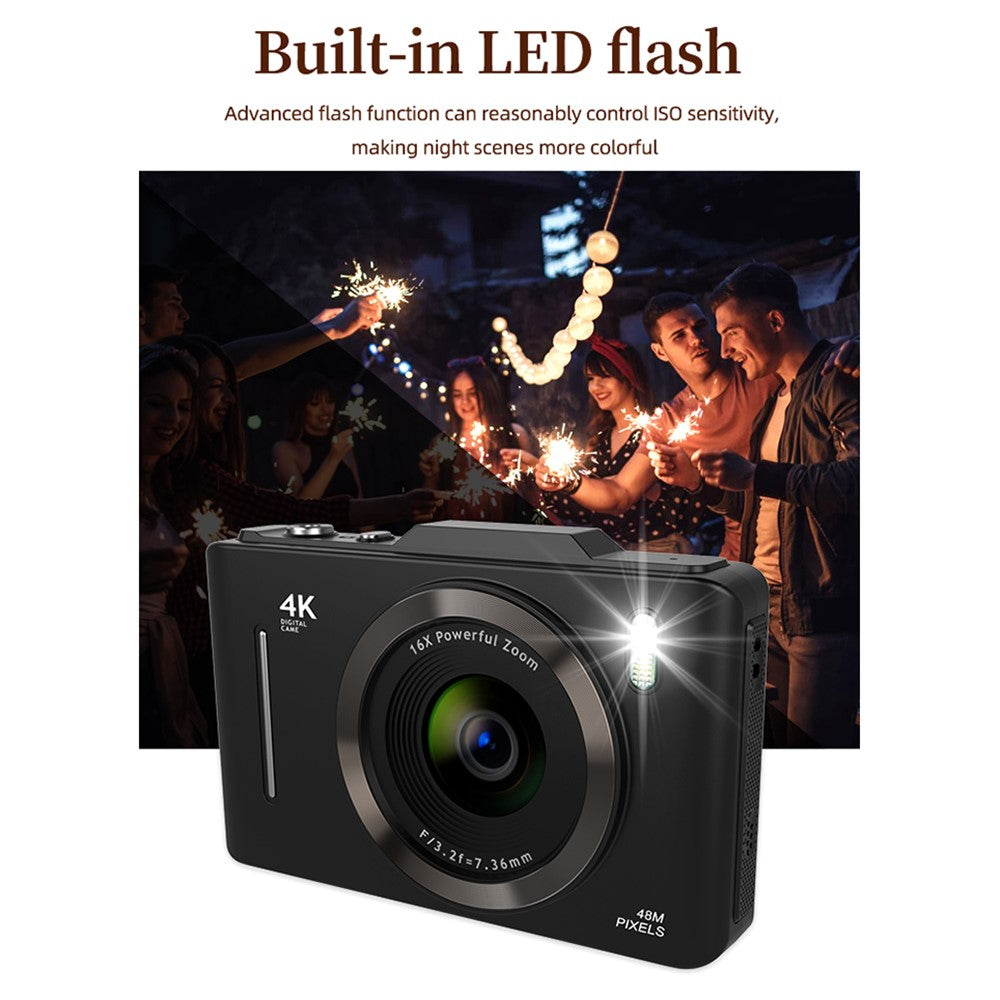 Digital Cameras H16 2.8-inch IPS Screen  32G TF Card + Card Reader