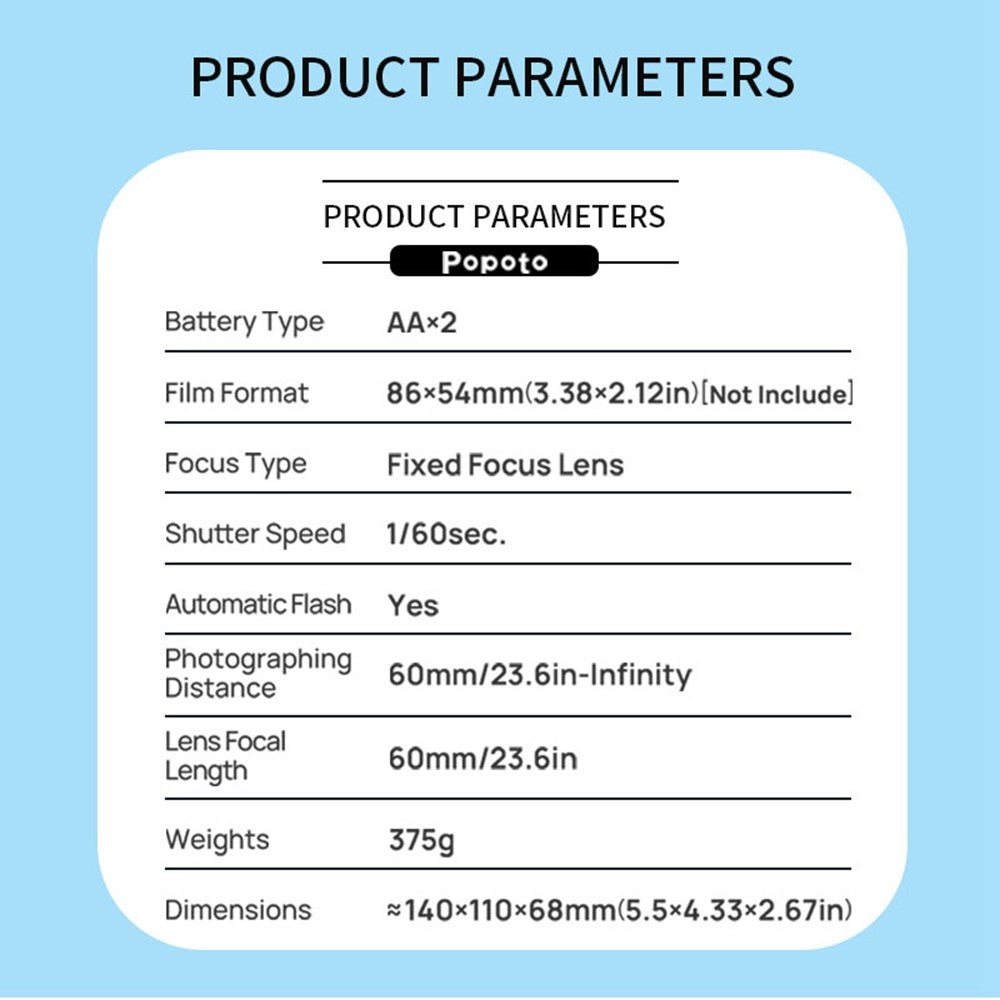 Instant Camera  POPOTO Mini (Without Photo Paper)