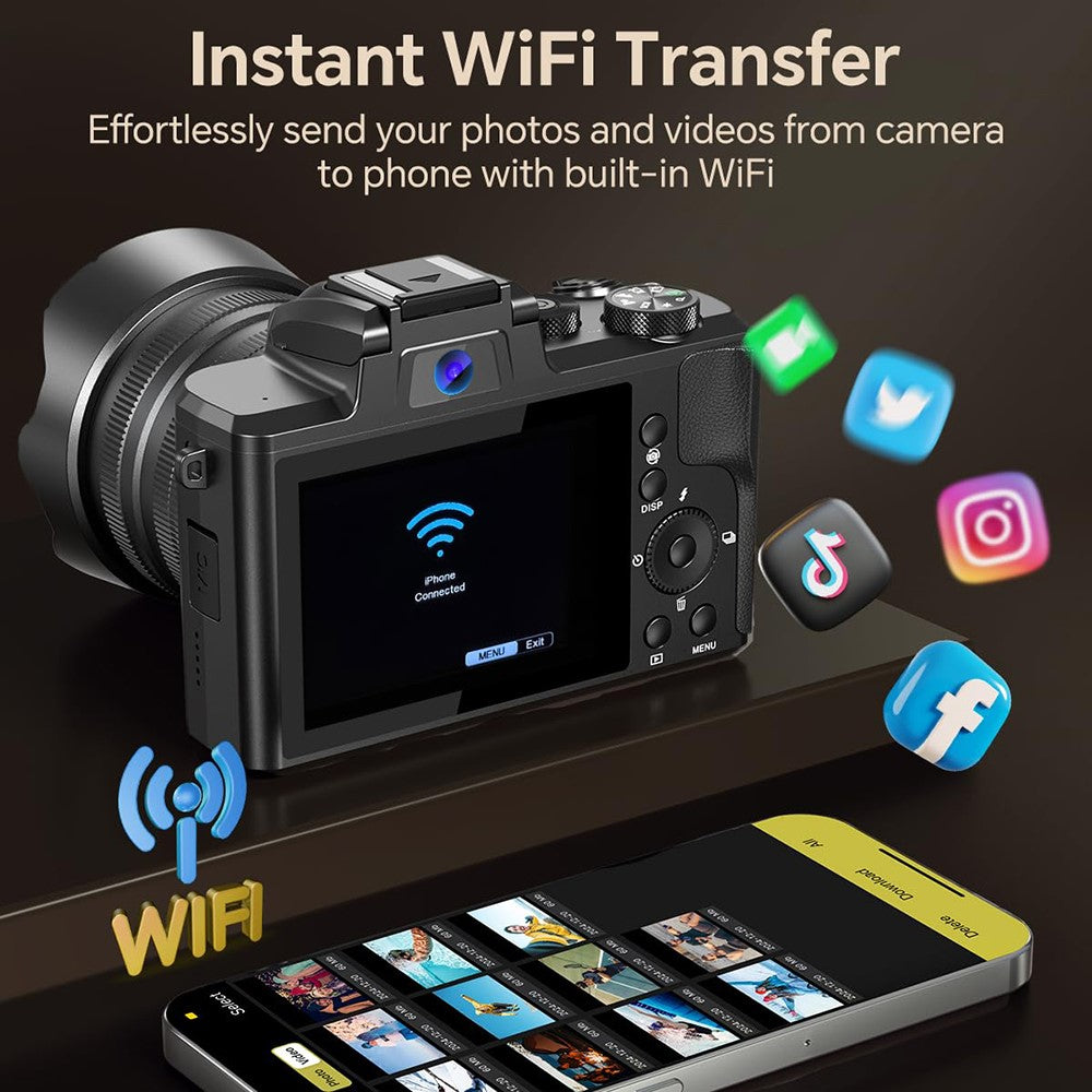 Mirrorless Camera DC226 48MP Sensor 8K HD Video