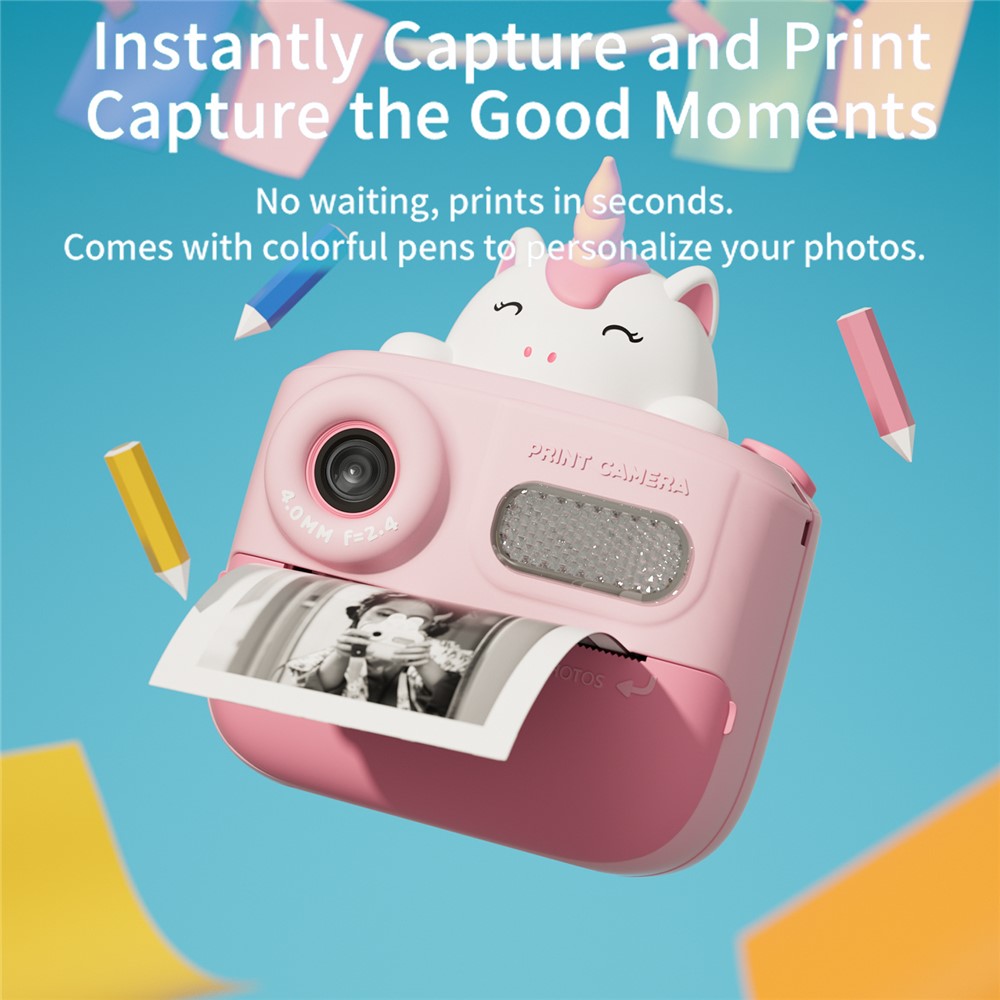 Instant Camera K64 Cute Dual Lens Kids