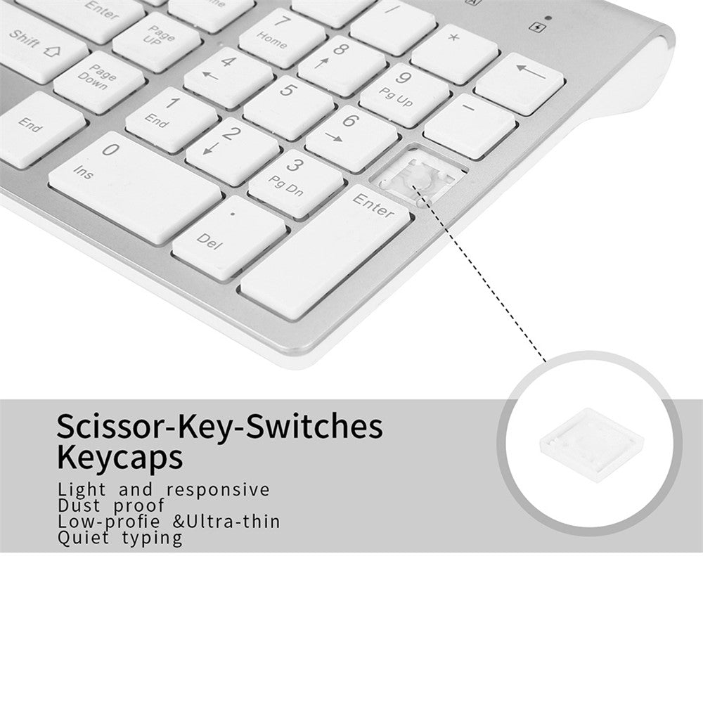 Keyboard Mouse Set Compact 2.4G Wireless