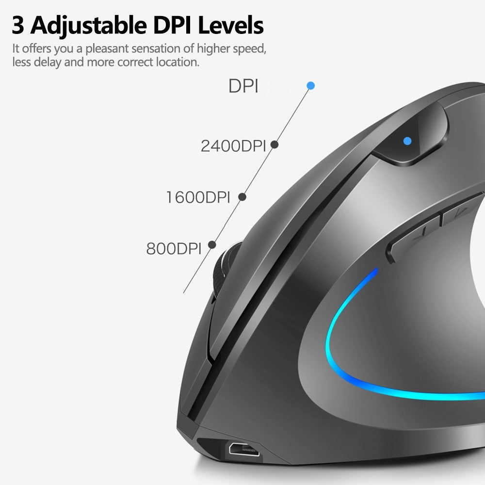 Vertical Mouse Rechargeable 2.4G Wireless